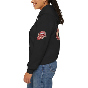Royalty Red Lick‑Candy Hoodie – Ruby‑Red Diamond Blaze, Gold & Platinum Accents – Ultra‑Bold Street‑Style Statement - Unisex Hooded Sweatshirt