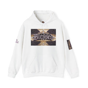 Royal “Blessed” Purple‑Diamond Luxe Hoodie v3 – Gold & Platinum‑Infused✨💜 Unisex Heavy Blend™ Hooded Sweatshirt