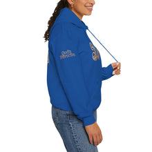 Load image into Gallery viewer, 💎✨ Royalty “Blessed” Luxe Hoodie – Blue‑Diamond, Gold &amp; Platinum‑Infused ✨💎 Unisex Heavy Blend™ Hooded Sweatshirt