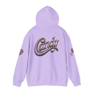Royalty Lick‑Candy Hoodie – Purple Diamond Bling, Gold & Platinum Accents – Sassy Streetwear Statement - Sweet & Playful Unisex Hooded Sweatshirt