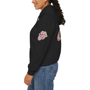 Royalty Lick‑Candy Hoodie – Pink Diamond Bling, Gold & Platinum Accents – Sassy Streetwear Statement - Sweet & Playful Unisex Hooded Sweatshirt