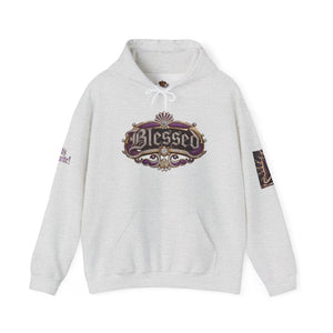 Royal “Blessed” Purple‑Diamond Luxe Hoodie v1 – Gold & Platinum‑Infused✨💜 Unisex Heavy Blend™ Hooded Sweatshirt