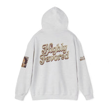 Load image into Gallery viewer, Royal Roy “Blessed” Red‑Diamond Luxe Hoodie v2 – Gold &amp; Platinum‑Infused ✨🔴 - Unisex Hooded Sweatshirt