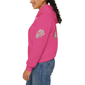 Royalty Lick‑Candy Hoodie – Pink Diamond Bling, Gold & Platinum Accents – Sassy Streetwear Statement - Sweet & Playful Unisex Hooded Sweatshirt