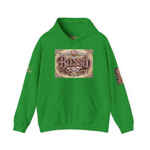 Load image into Gallery viewer, 💎✨ Royalty “Blessed” Luxe Hoodie v3 – Pink‑Diamond, Gold &amp; Platinum‑Infused ✨💎 Unisex Heavy Blend™ Hooded Sweatshirt