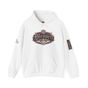 Royal “Blessed” Purple‑Diamond Luxe Hoodie v1 – Gold & Platinum‑Infused✨💜 Unisex Heavy Blend™ Hooded Sweatshirt