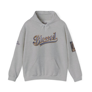 💎✨ Royalty “Blessed” Luxe Hoodie – Blue‑Diamond, Gold & Platinum‑Infused ✨💎 Unisex Heavy Blend™ Hooded Sweatshirt