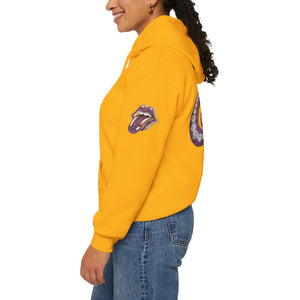 Royalty Lick‑Candy Hoodie – Purple Diamond Bling, Gold & Platinum Accents – Sassy Streetwear Statement - Sweet & Playful Unisex Hooded Sweatshirt