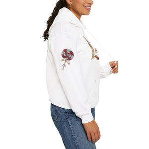 Royalty Red Lick‑Candy Hoodie – Ruby‑Red Diamond Blaze, Gold & Platinum Accents – Ultra‑Bold Street‑Style Statement - Unisex Hooded Sweatshirt