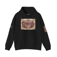 Load image into Gallery viewer, 💎✨ Royalty “Blessed” Luxe Hoodie v3 – Pink‑Diamond, Gold &amp; Platinum‑Infused ✨💎 Unisex Heavy Blend™ Hooded Sweatshirt