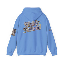 Load image into Gallery viewer, 💎✨ Royalty “Blessed” Luxe Hoodie – Blue‑Diamond, Gold &amp; Platinum‑Infused ✨💎 Unisex Heavy Blend™ Hooded Sweatshirt