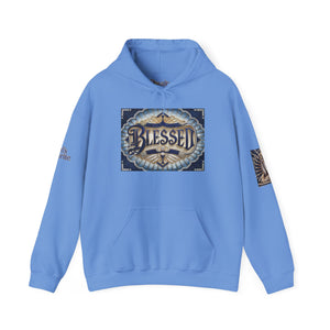 💎✨ Royalty “Blessed” Luxe Hoodie – Blue‑Diamond v2, Gold & Platinum‑Infused ✨💎 Unisex Heavy Blend™ Hooded Sweatshirt