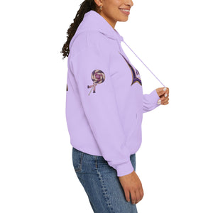 Royalty Lick‑Candy Hoodie – Purple Diamond Bling, Gold & Platinum Accents – Sassy Streetwear Statement - Sweet & Playful Unisex Hooded Sweatshirt