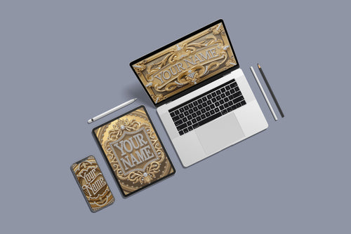 Luxe Lettering - Personalized Device Digital Tapestry