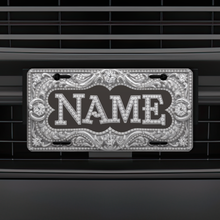 Load image into Gallery viewer, 🔥 Luxury Custom 3D Diamond &amp; Gold or Platinum Effect License Plate - Personalized Opulence for Your Supercar, Printed on Aircraft Aluminum (Design Consult Included)