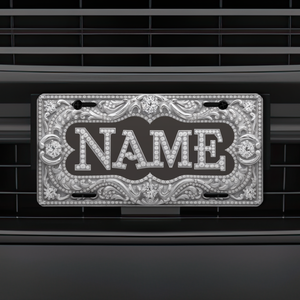 🔥 Luxury Custom 3D Diamond & Gold or Platinum Effect License Plate - Personalized Opulence for Your Supercar, Printed on Aircraft Aluminum (Design Consult Included)
