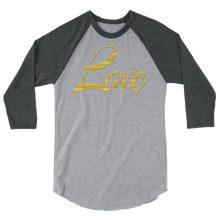 Load image into Gallery viewer, Team Love 3/4 Sleeve Tee (Champagne Gold)