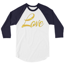 Load image into Gallery viewer, Team Love 3/4 Sleeve Tee (Champagne Gold)