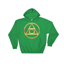 Load image into Gallery viewer, Philosopher&#39;s Stone Symbol (Gold) | Hooded Sweatshirt